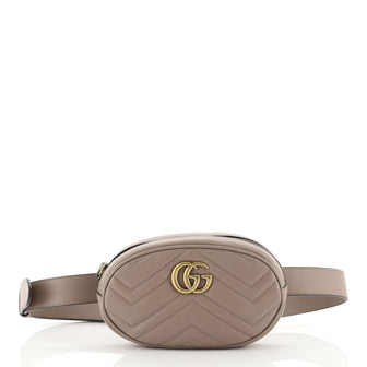 Gucci GG Marmont Belt Bag Matelasse Leather Neutral 445904