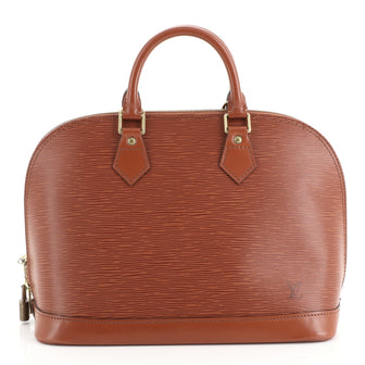 Louis Vuitton Vintage Alma Handbag Epi Leather PM Brown 446062