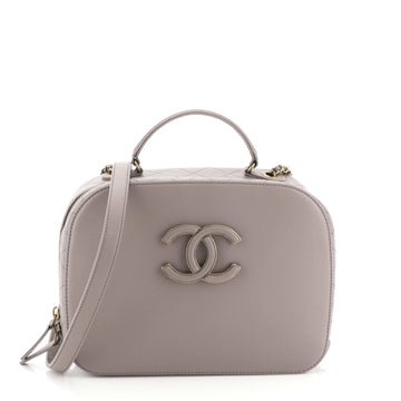 Chanel Coco Curve Vanity Case Calfskin and Quilted Goatskin Medium Purple 446133
