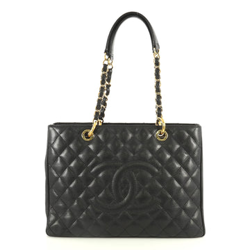 Chanel Grand Shopping Tote Quilted Caviar Black 446201