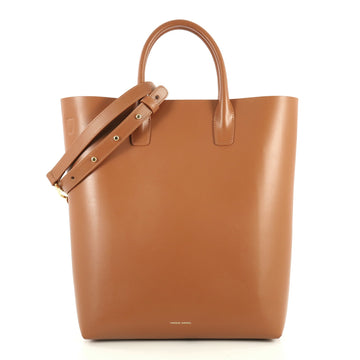 Mansur Gavriel Bucket Tote Leather North South Brown 446525