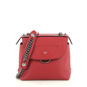Fendi Back to School Backpack Leather Mini Red 446581