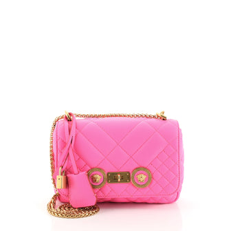 Medusa Padlock Icon Flap Bag Quilted Leather Small