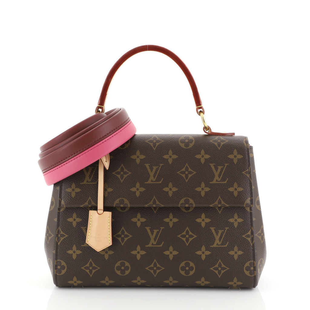 Louis Vuitton Cluny Top Handle Bag Monogram Canvas BB Brown