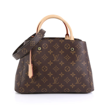 Louis Vuitton Montaigne Handbag Monogram Canvas BB Brown 4466756