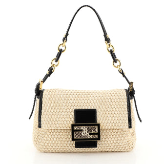 Fendi Mama Forever Bag Straw Mini Neutral 4467220