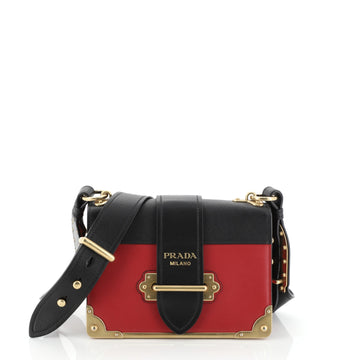 Prada Cahier Crossbody Bag City Calf and Saffiano Leather Small