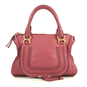 Chloe Marcie Shoulder Bag Leather Medium Red 4469613