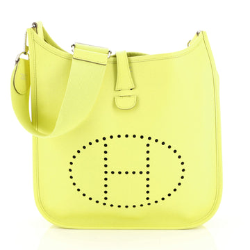 Hermes Evelyne Crossbody Gen III Epsom PM Yellow 446991