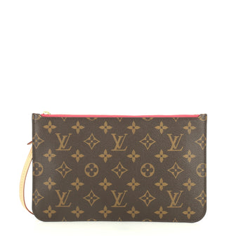 Louis Vuitton Neverfull Pochette Monogram Canvas Large Brown 447011