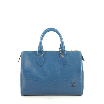 Louis Vuitton Speedy Handbag Epi Leather 25 Blue 447012