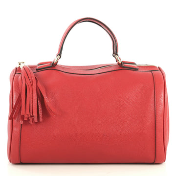 Gucci Soho Boston Bag Leather Red 447016