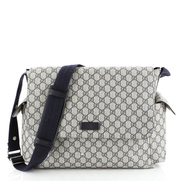 Gucci Diaper Bag GG Coated Canvas Blue 447021