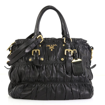 Prada Gaufre Convertible Tote Nappa Leather Medium