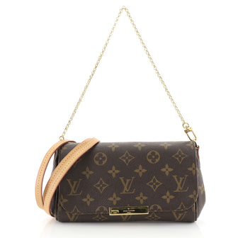 Louis Vuitton Favorite Handbag Monogram Canvas PM Brown 447214