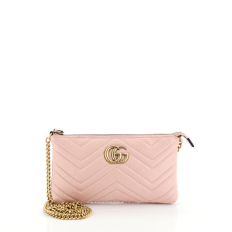 Gucci GG Marmont Chain Shoulder Bag Matelasse Leather Mini