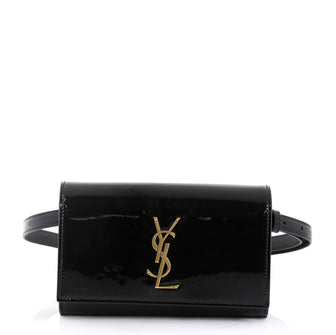 Saint Laurent Classic Monogram Kate Belt Bag Patent Black 447296