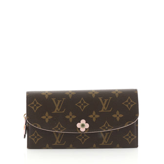 Louis Vuitton Emilie Wallet Limited Edition Bloom Flower Monogram Canvas  Brown 447651