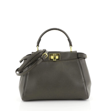 Fendi Peekaboo Bag Leather Mini Brown 447791