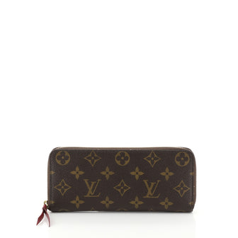 Louis Vuitton Clemence Wallet Monogram Canvas Brown 447801