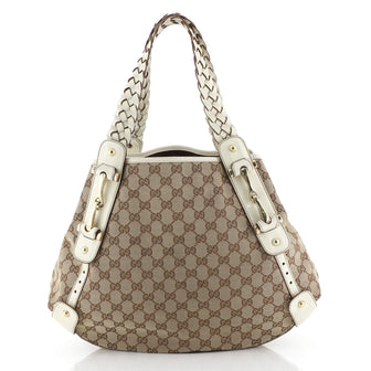 Gucci Pelham Shoulder Bag GG Canvas Medium Brown 447811