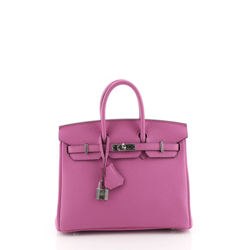Hermes Birkin Handbag Pink Togo with Palladium Hardware 25 Pink 4479001