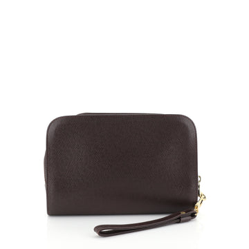 Louis Vuitton Pochette Baikal Clutch Taiga Leather Purple 4480412