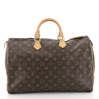 Louis Vuitton Speedy Handbag Monogram Canvas 40 Brown 448043