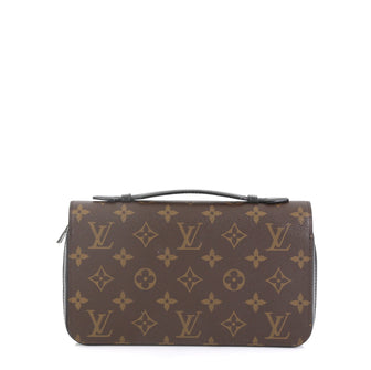 Louis Vuitton Zippy Wallet Macassar Monogram Canvas XL Brown 448048