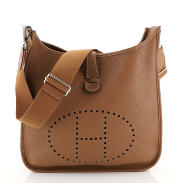 Hermes Evelyne Crossbody Gen III Clemence PM Brown 448061