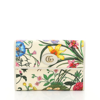 Gucci Ophidia Wallet Flora Canvas Small Neutral 4481525