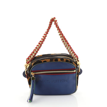 Louis Vuitton Limited Edition Flight Bag Savane Calfskin and Leopard C...