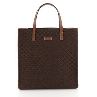 Gucci Open Tote Diamante Wool Tall Brown 448158