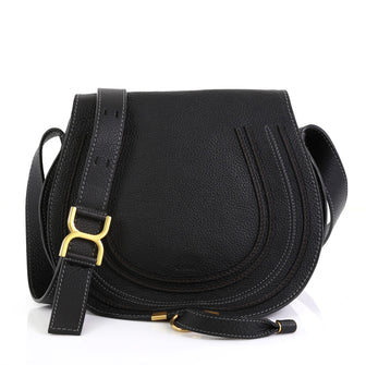 Chloe Marcie Crossbody Bag Leather Medium Black 448251