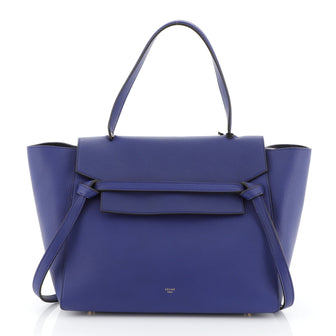 Celine Belt Bag Grainy Leather Medium Blue 448361