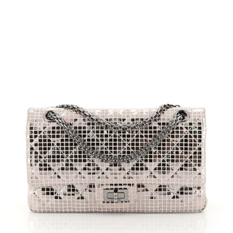 Chanel Mirror Reissue 2.55 Flap Bag Quilted Suede with Calfskin 225 Metallic 4485911