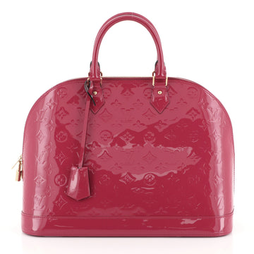 Louis Vuitton Alma Handbag Monogram Vernis GM Pink 448597