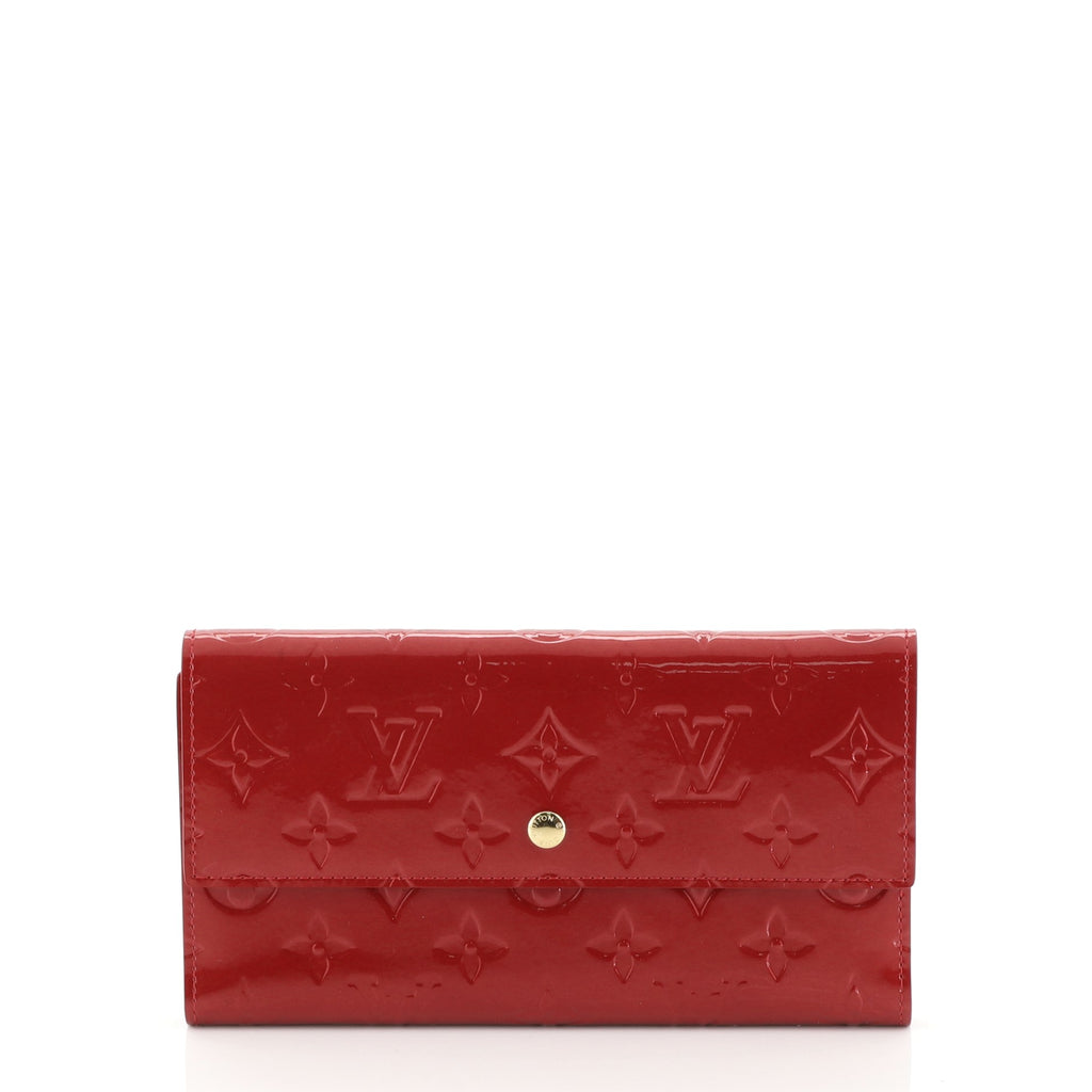 Louis Vuitton Vernis Porte Trevor International Wallet RED.