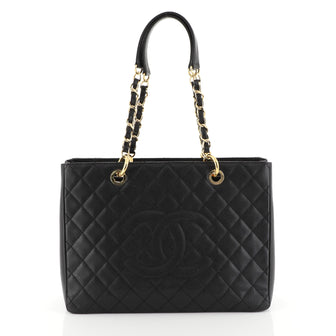 Chanel Grand Shopping Tote Quilted Caviar Black 448621
