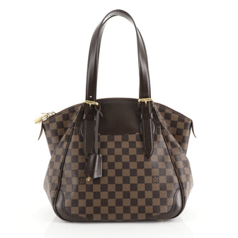 Louis Vuitton Verona Handbag Damier MM Brown 448702