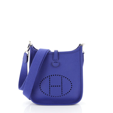 Hermes Evelyne Crossbody Gen III Clemence TPM Blue 448723