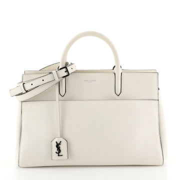 Saint Laurent Rive Gauche Cabas Leather Small White 448724