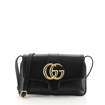 Gucci Arli Shoulder Bag Leather Small Black 448761