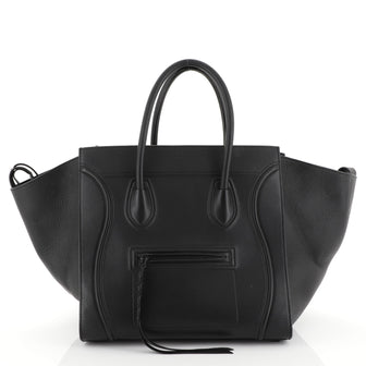 Celine Phantom Bag Grainy Leather Medium Black 448831