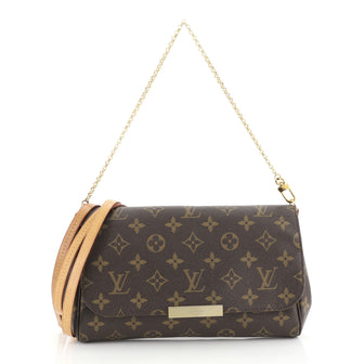 Louis Vuitton Favorite Handbag Monogram Canvas MM Brown 4488701