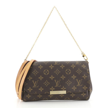 Louis Vuitton Favorite Handbag Monogram Canvas MM Brown 4488701