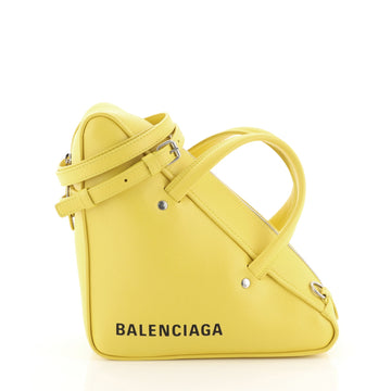 Balenciaga Triangle Duffle Bag Leather Small Yellow 448903