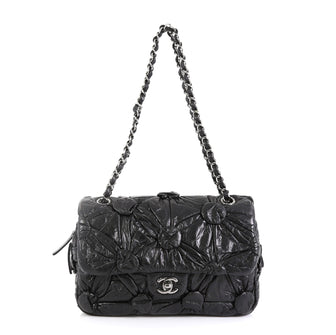 Chanel Lemarie Flap Bag Draped Lambskin Medium Black 448931