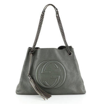 Soho Chain Strap Shoulder Bag Leather Medium