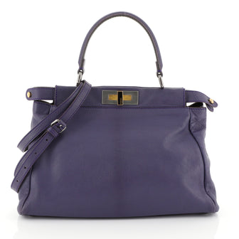Fendi Peekaboo Bag Ombre Leather Regular Purple 449366